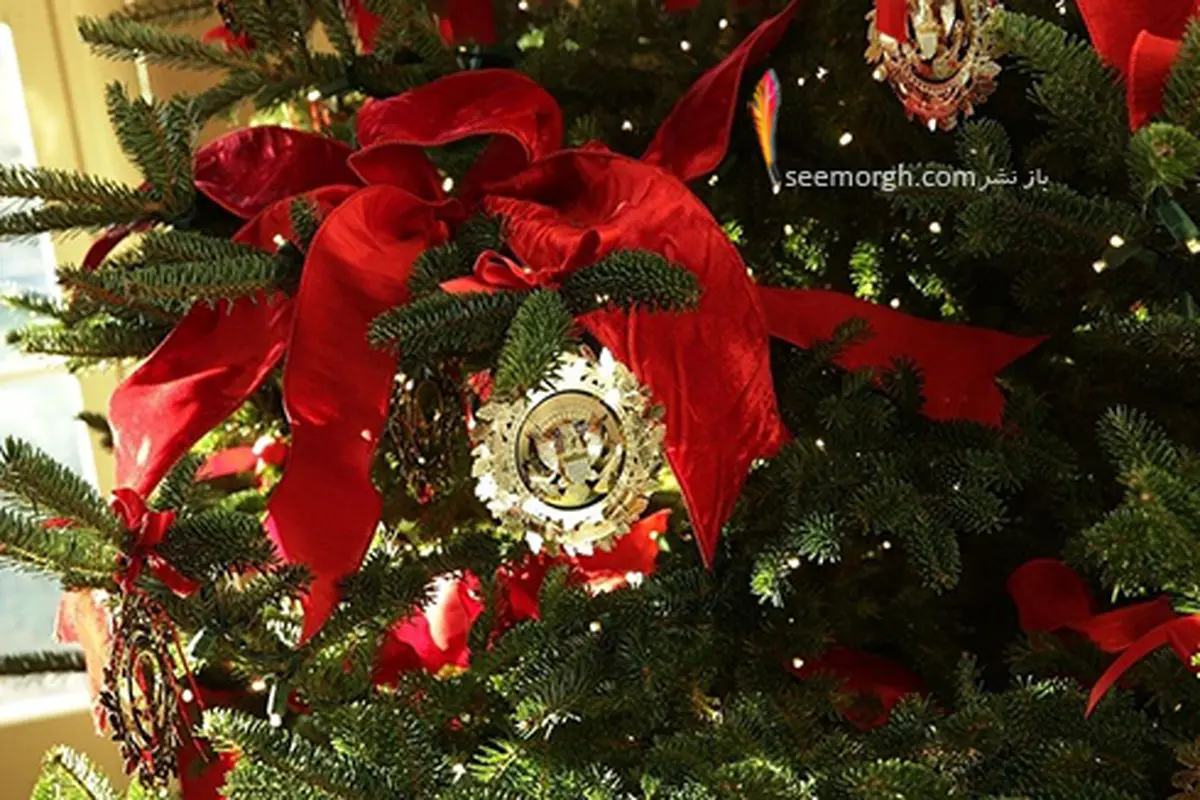 دکوراسیون کریسمسی کاخ سفید به پیشنهاد ملانیا ترامپ + عکس