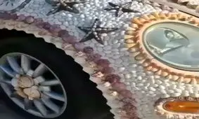 یک هنر بی نظیر روی ماشین