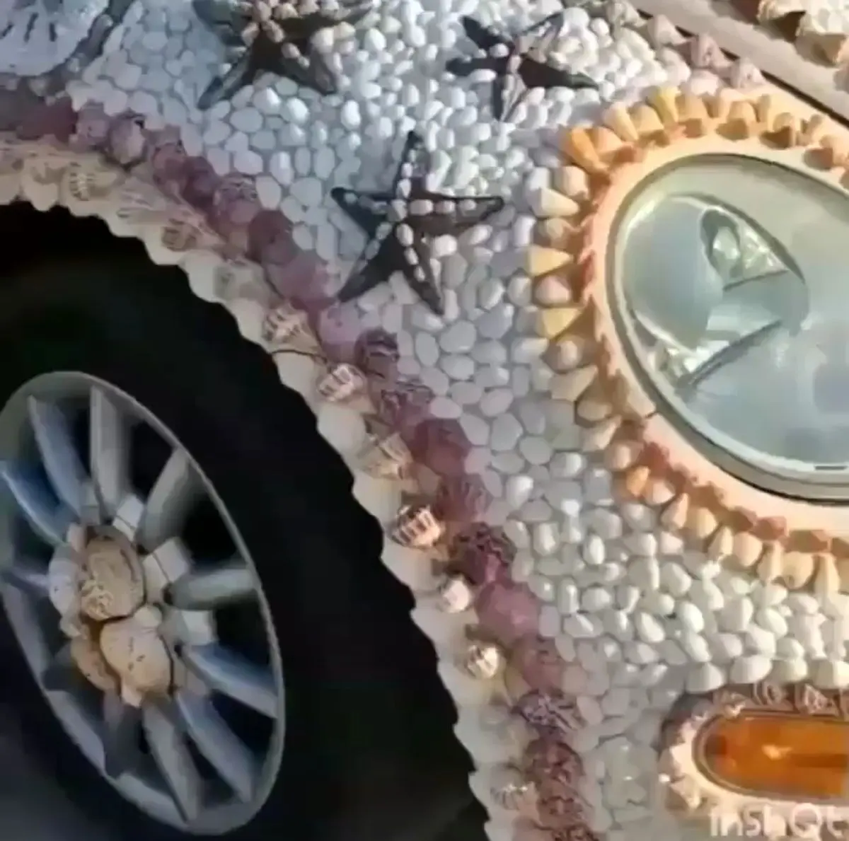 یک هنر بی نظیر روی ماشین