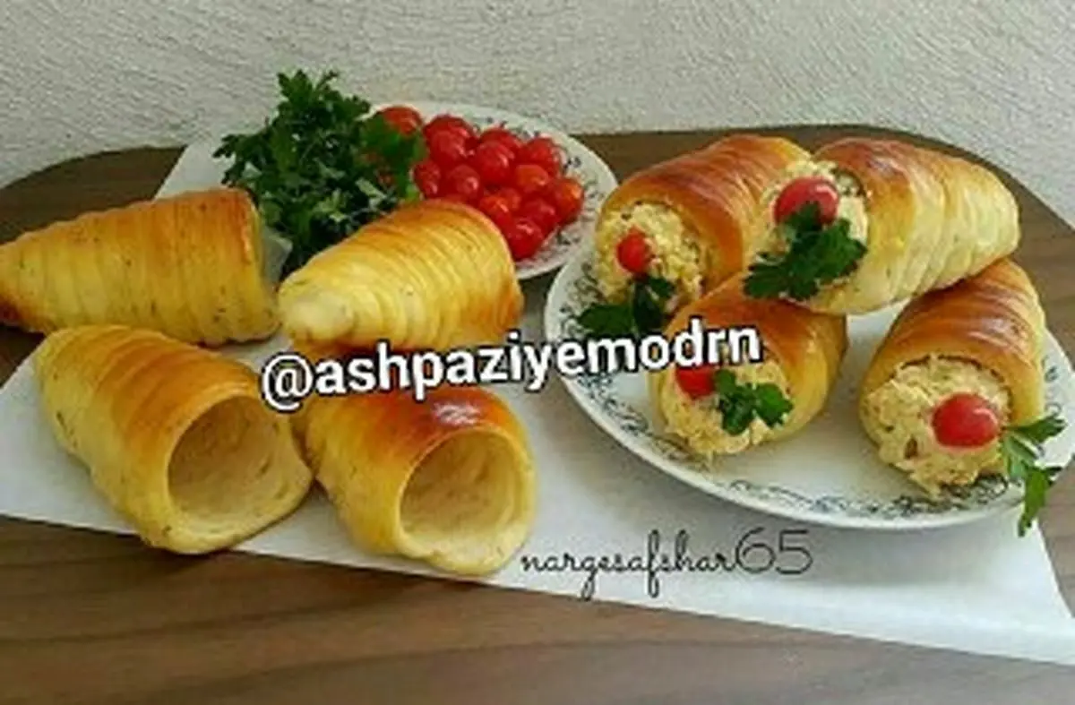 طرز تهیه نان قیفی