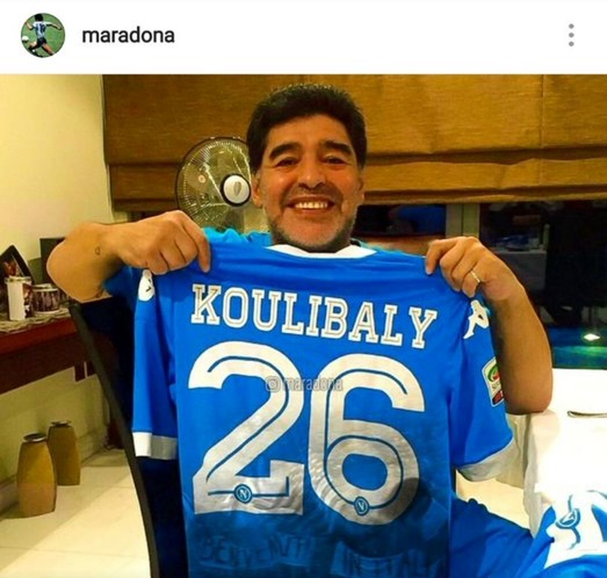 مارادونا هم از کولیبالی حمایت کرد