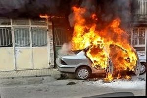 نجات ۳ نفردر پی آتش سوزی سمند در مشهد
