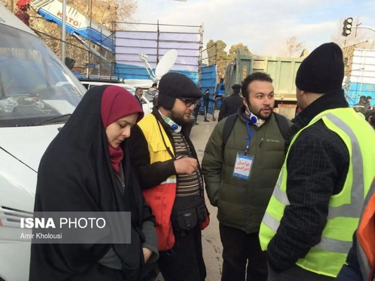 هشدار به خبرنگاران حاضر در محل حادثه پلاسکو