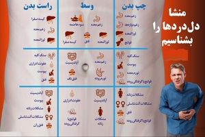 منشا دل دردهایتان را بشناسید! + اینفوگرافیک