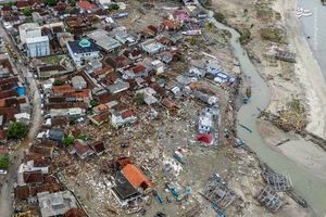 تصاویر هوایی از خسارات سونامی در اندونزی
