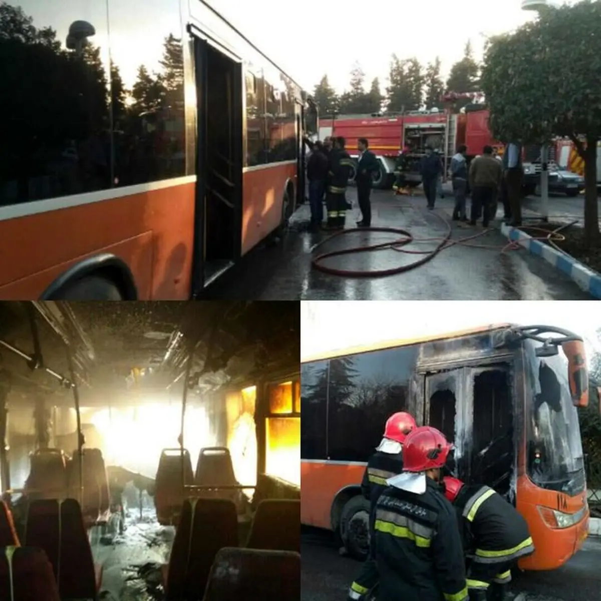 آتش‌سوزی اتوبوس دانشجویی در آمل چگونه رخ داد؟
