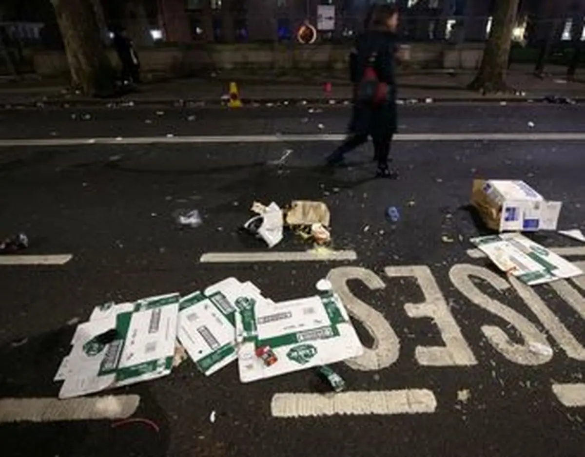 تصاویری متفاوت از لندن در شب سال نو میلادی +تصاویر