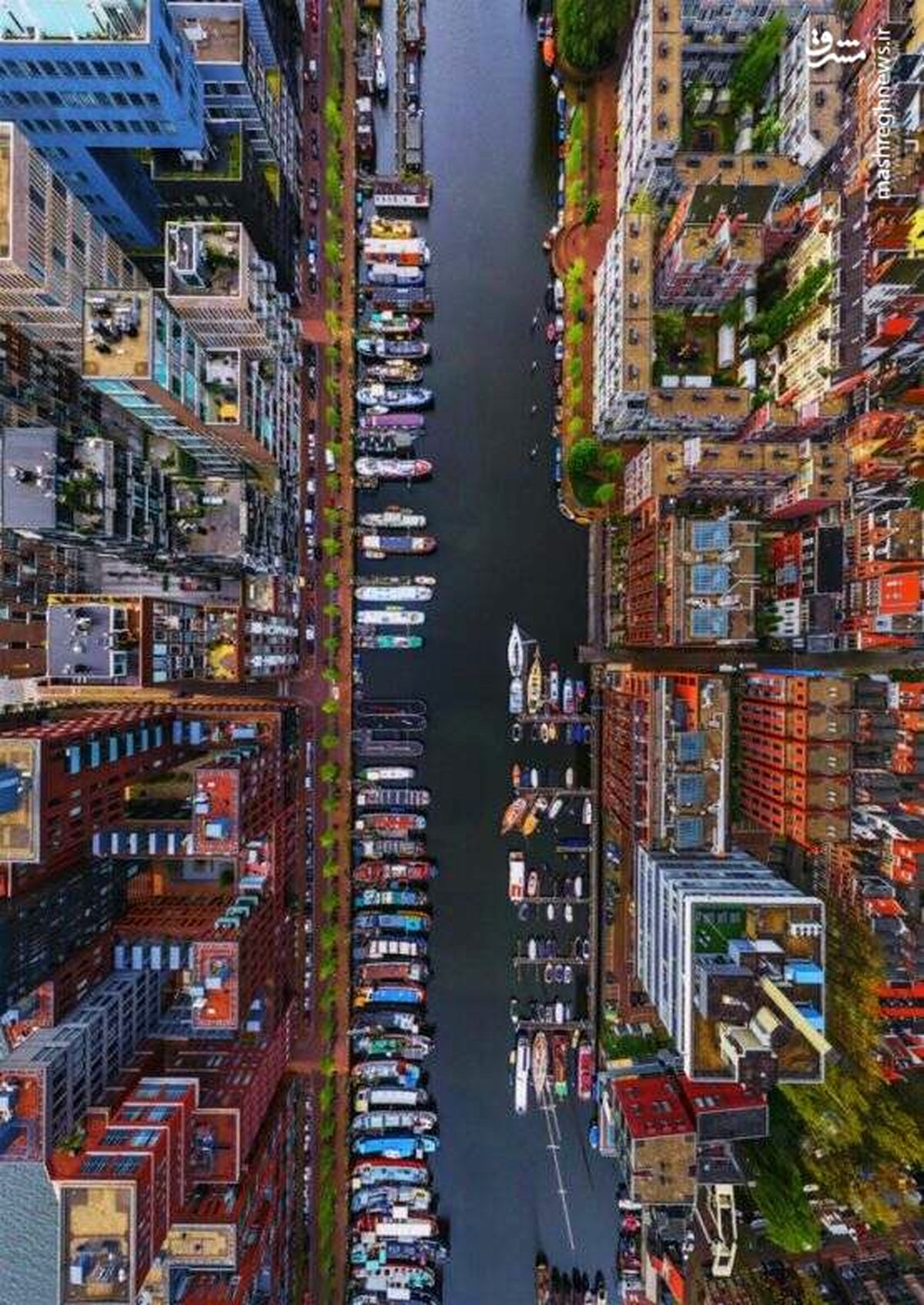 تصویر هوایی زیبا از آمستردام