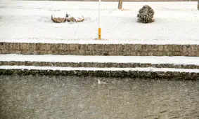 بارش اولین برف زمستانی در قم