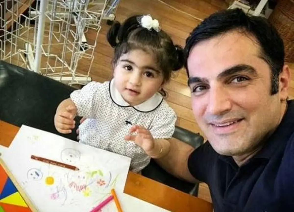 عکس/بوسه دخترِ کورش سلیمانی بر گونه پدرش