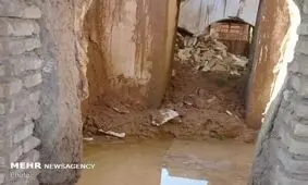 بقعه تاریخی ادریس نبی در دزفول براثر بارندگی فروریخت 