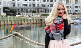 خانم های شیک پوش روسری چهارخانه زمستانی را اینگونه می بندند