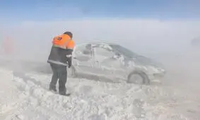 ویدئو/ کولاک بامداد امروز در گردنه الماس جاده اسالم به خلخال