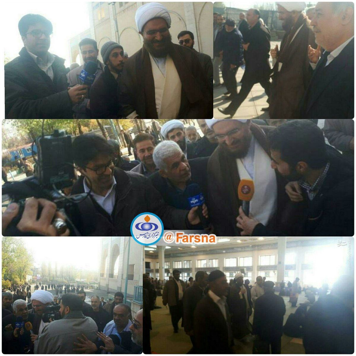 ویدئو/ورود بدون محافظ و تشریفات حجتالاسلام حاج علی اکبری، امام جمعه جدید تهران به مصلی