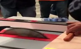 دستگاه هوشمند برش چوب حساس به انگشت انسان