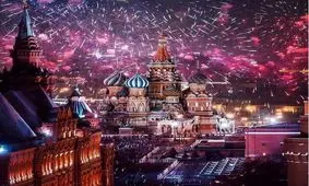 عکسی دیدنی از مسکو در شب کریسمس