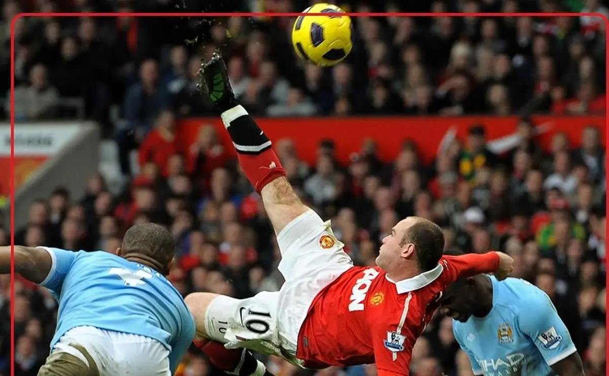 قیچی  برگردان وین رونی در ۴۰ سالگی به یاد سوپرگلش!/ ویدئو

