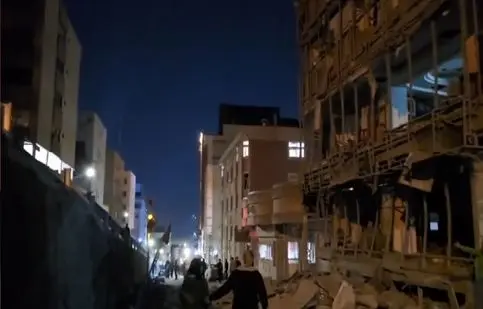 ویرانی در بیمارستان گاندی تهران پس از حمله/ ویدئو