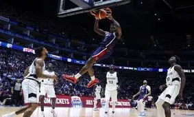 پیروزی میلیمتری بسکتبال آمریکا مقابل سودان

