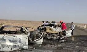 تصادف مرگبار ۲ سمند در ریگان