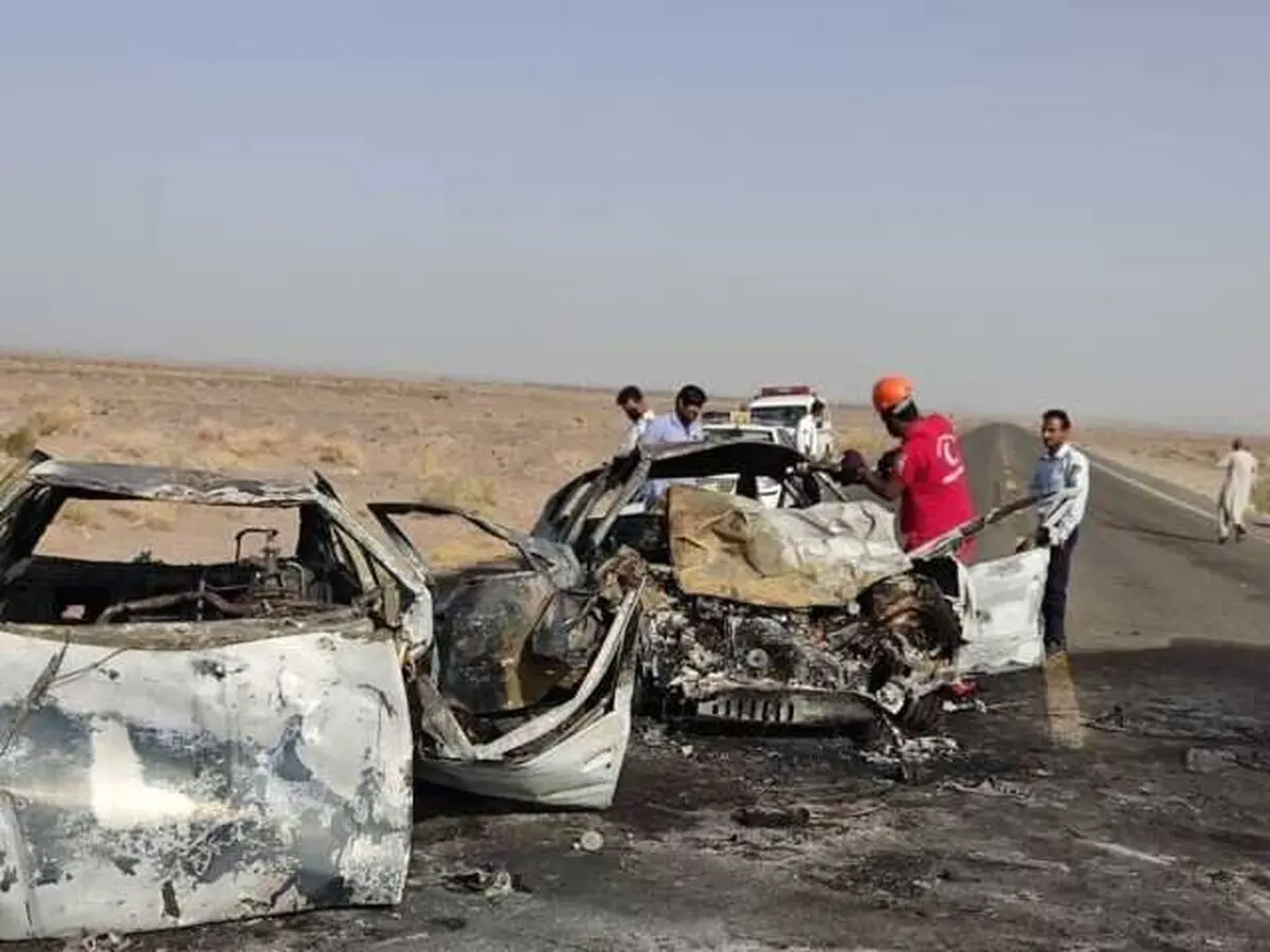 تصادف مرگبار ۲ سمند در ریگان