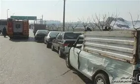 تصادف زنجیره‌ای در جاده خاوران