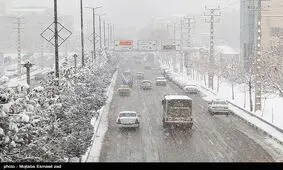 بارش برف در محورهای اصلی چند استان