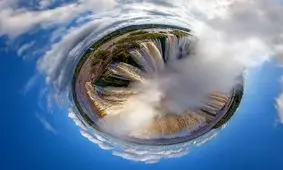 تصویر ۳۶۰ درجه هوایی از آبشار ایگوازو