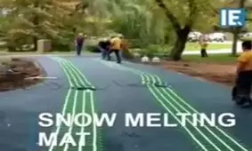 استفاده از تکنولوژی تشک ذوب برف برای آسفالت خیابان‌ها