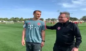 مانوئل نویر در تمرین پرسپولیس