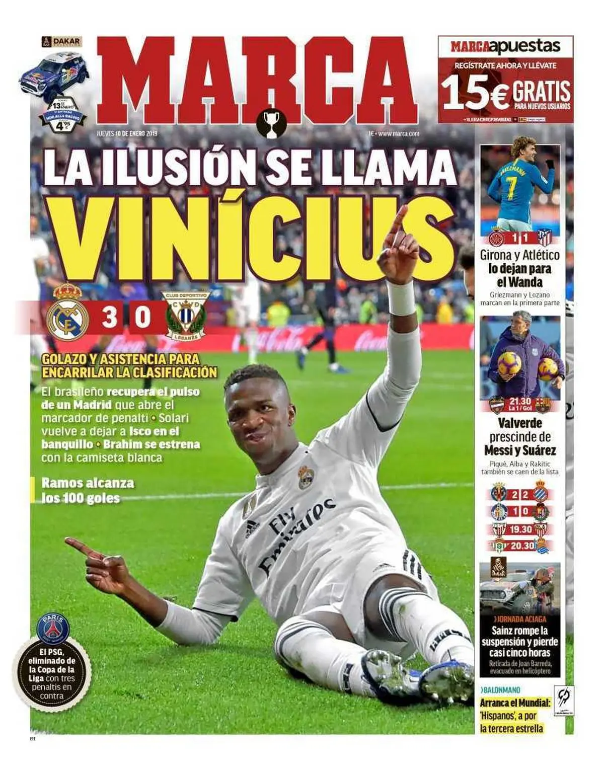 توجه ویژه مارکا به وینسیوس