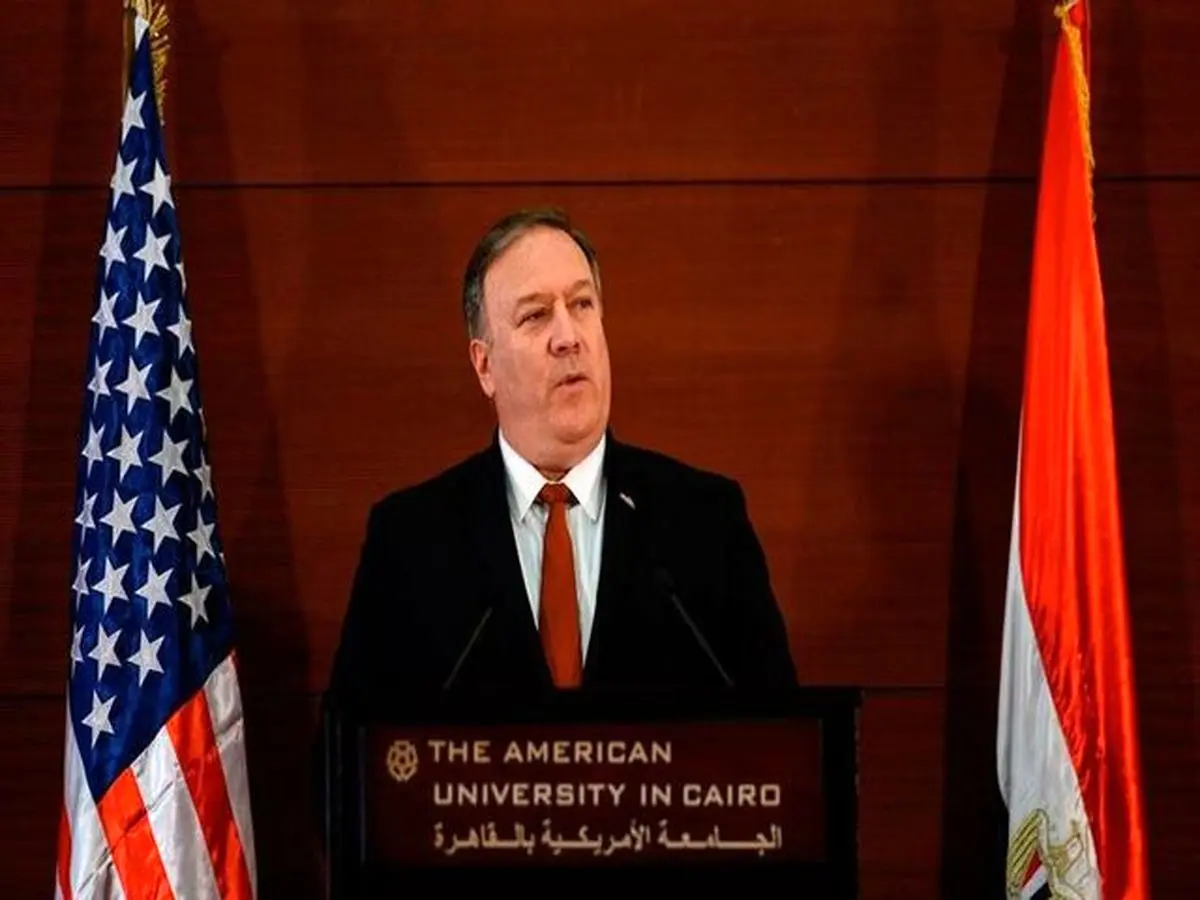 پامپئو هجمه علیه ایران را از قاهره آغاز کرد