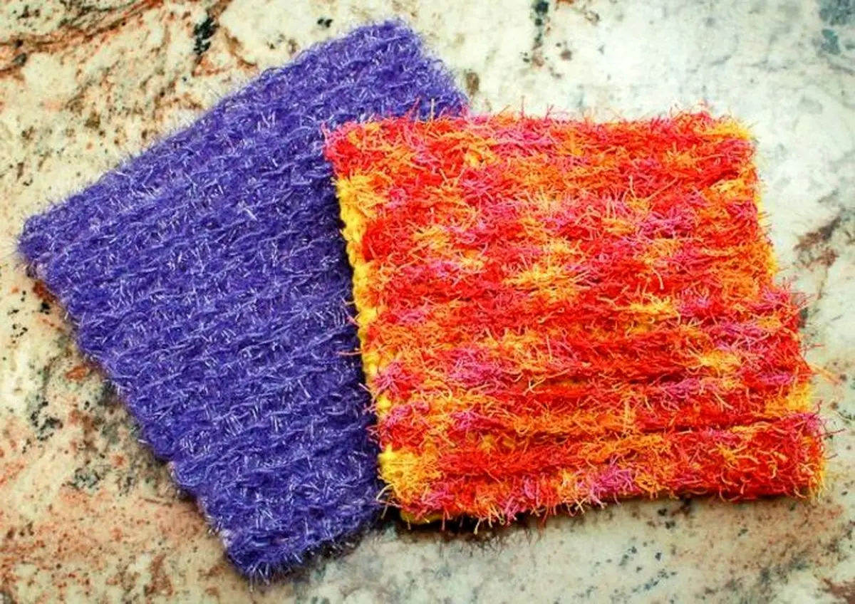 آموزش بافت اسکاج در خانه به شکل مستطیل