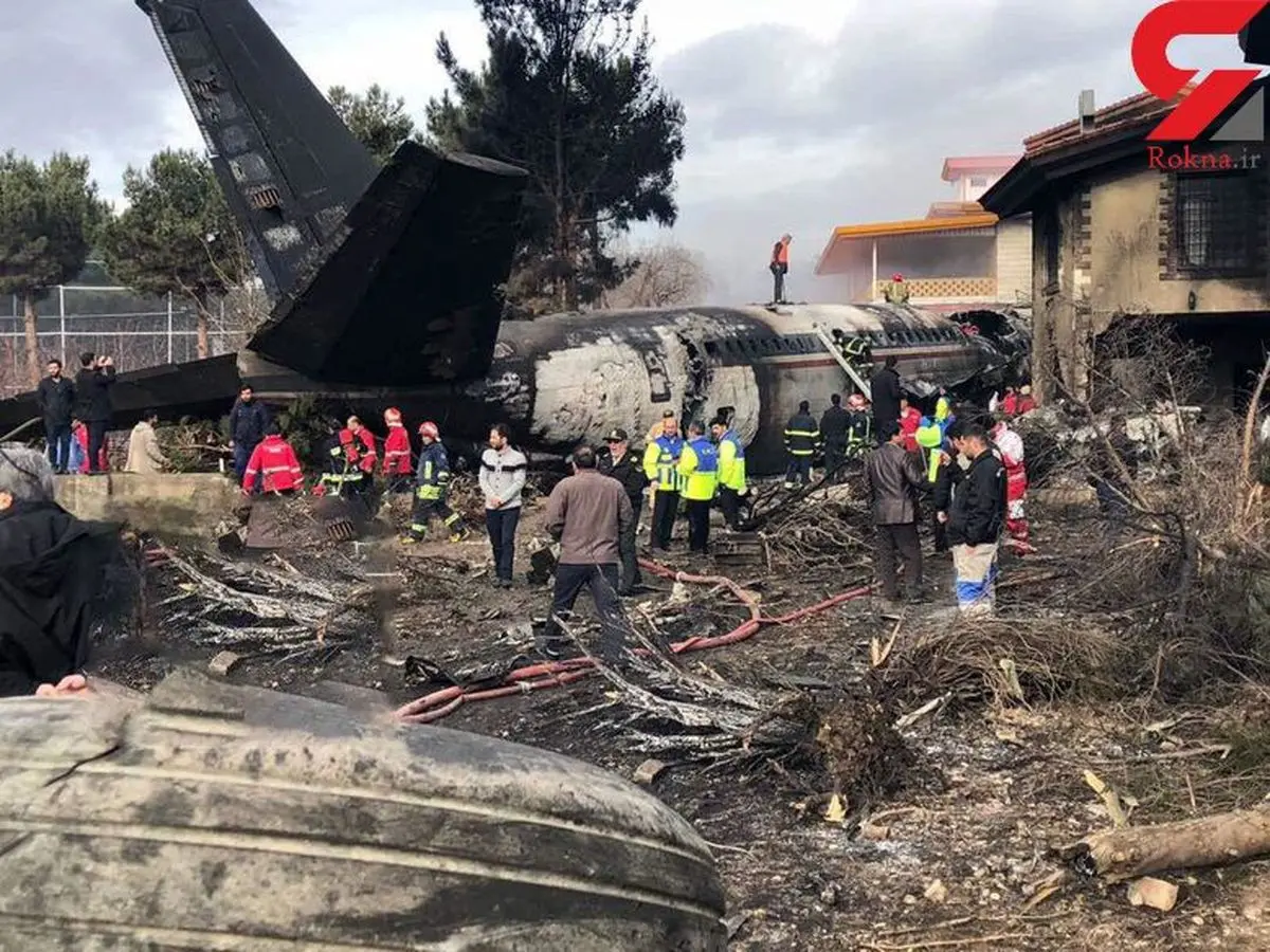 لحظه‌ غش کردن یک زن در حادثه سقوط هواپیما جلوی دوربین خبرنگاران