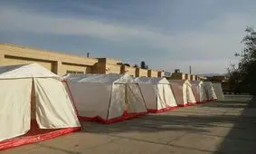 توزیع ۴۸ چادر امدادی به روستای در حال رانش ایذه
