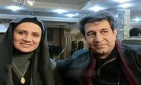 عکس/بازیگر زنی که با همسرش تماشاگر بازی ایران و عراق بود