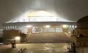 شب بارانی و برفی مسجد الاقصی و «قبه‌الصخره»