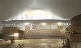 شب بارانی و برفی مسجد الاقصی و «قبه‌الصخره»