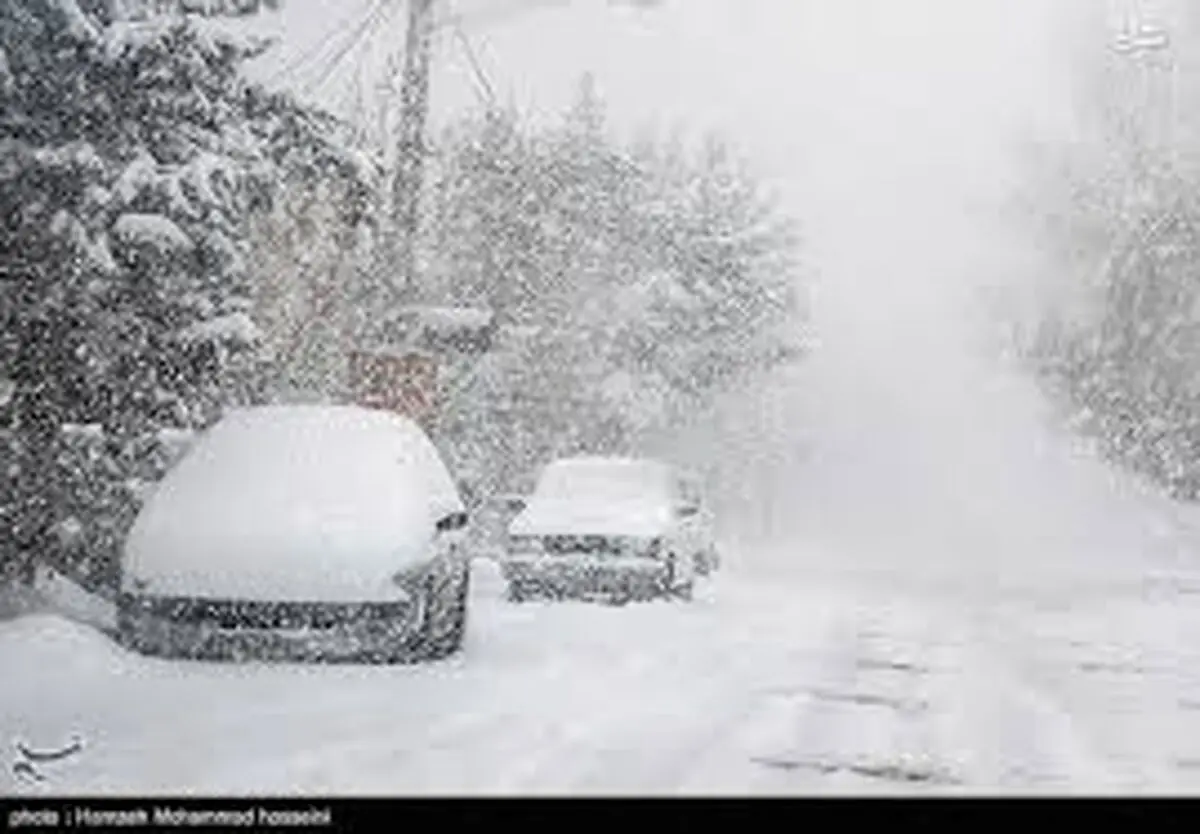 برف و بوران شدید در اتوبان یادگار امام/ویدئو