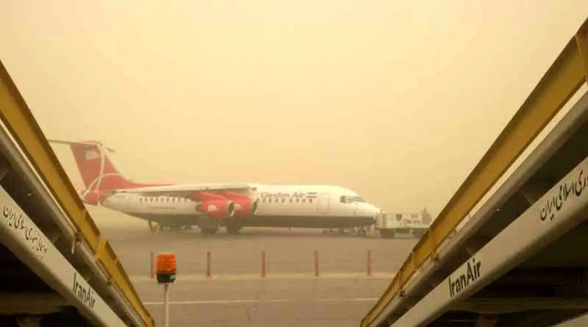 چهار پرواز فرودگاه اهواز به دلیل گرد و غبار لغو شد