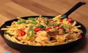 سیب زمینی با مرغ ی غذای خیلی خوشمزه