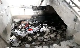 آتش سوزی یک مدرسه‌ شبانه روزی در نوبران ساوه + تصاویر