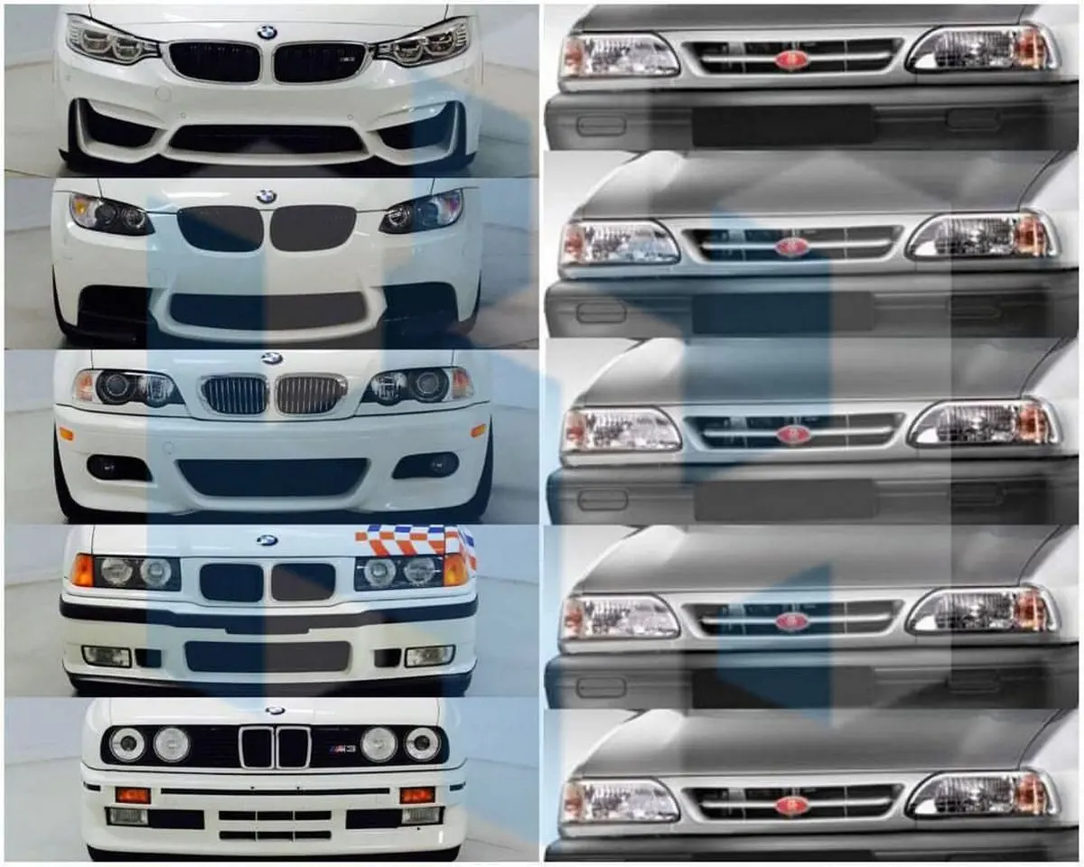 مقایسه سیر تکاملی پراید و بی ام دبلیو