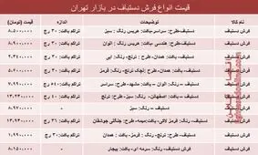 جدول/ قیمت فرش دستباف در بازار تهران