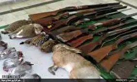 کشف 10 قبضه اسلحه شکاری در پارس آباد