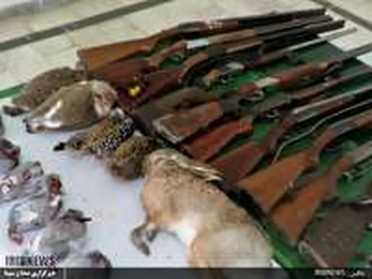 کشف 10 قبضه اسلحه شکاری در پارس آباد