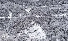 سفید پوش شدن روستای تاریخی ماسوله/عکس