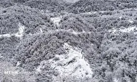 سفید پوش شدن روستای تاریخی ماسوله/عکس