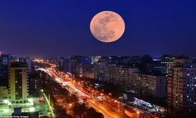 وقوع پدیده ماه گرفتگی و ابر ماه در یک روز