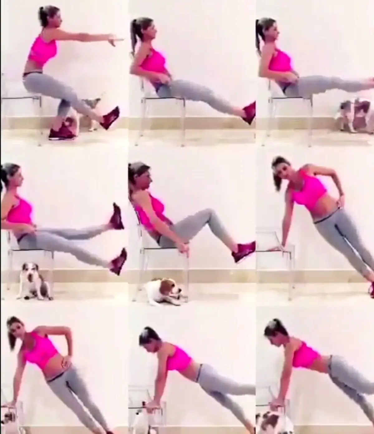 تمرین روزانه 9 حركت با صندلي برای